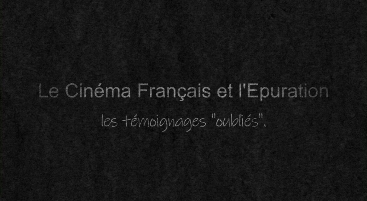 Le cinéma français et l'épuration