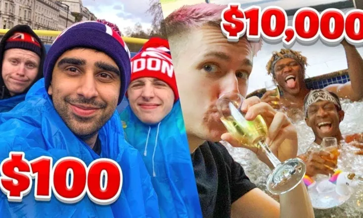 Sidemen $10,000 vs $100 Holiday