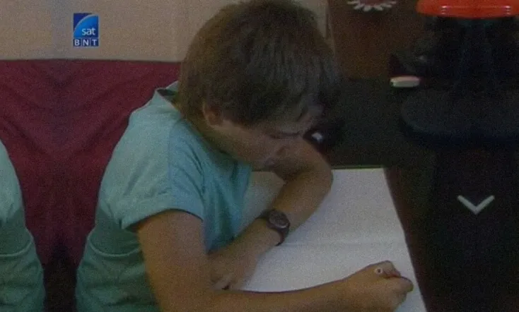 The old man in plaid pants