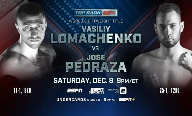 Vasyl Lomachenko vs Jose Pedraza