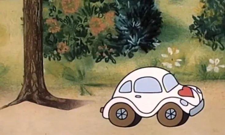 Autíčko s červeným srdcem